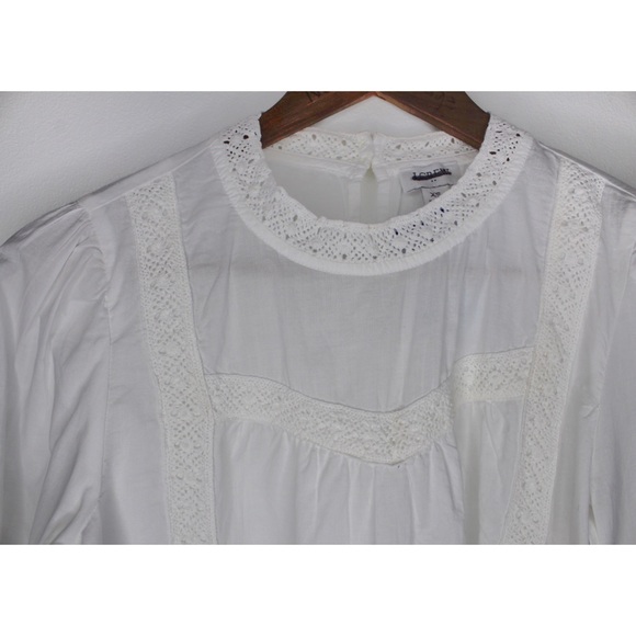 J.Crew NWOT Romantic Cotton Top with Lace Detail XS - Picture 4 of 11
